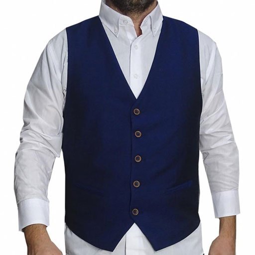Γιλέκο Luciano Faketti in fashion  μπλε