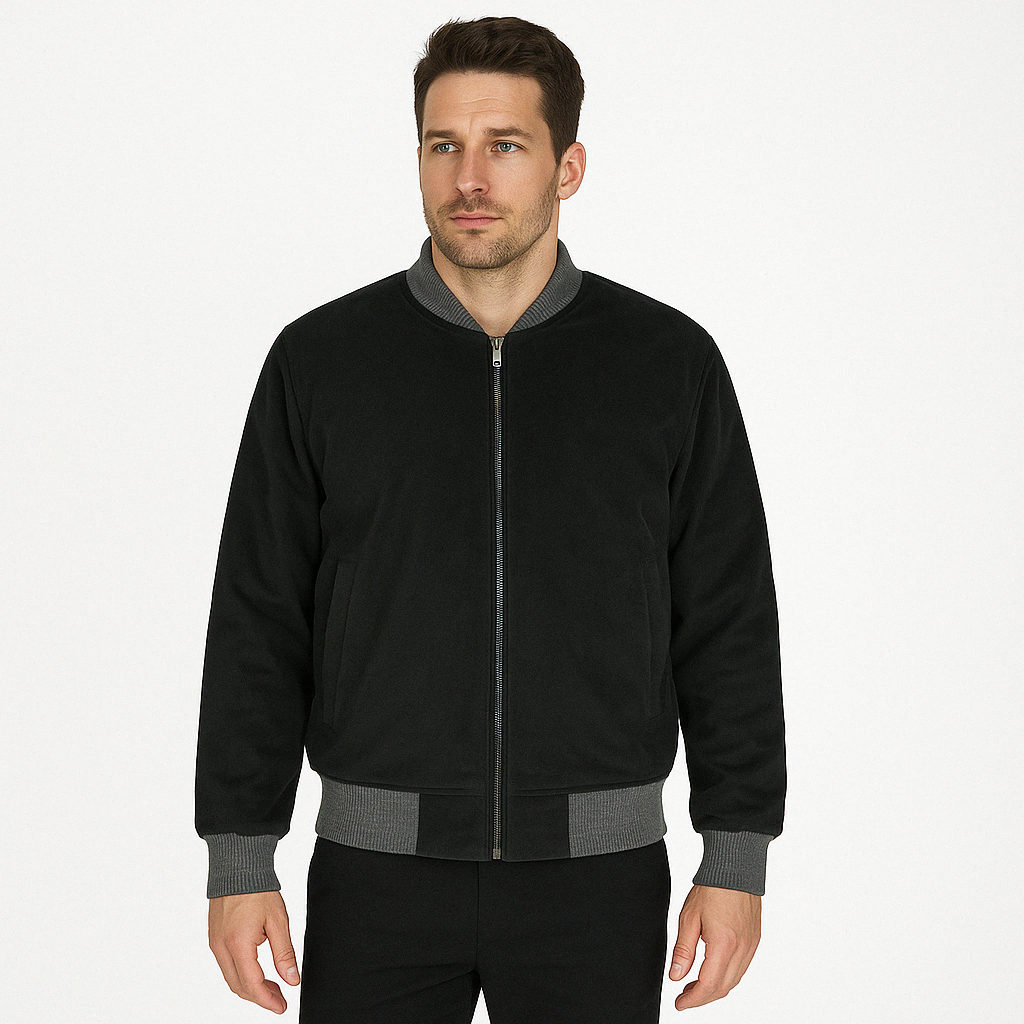 Μπουφάν Blue Lake BOMBER suet black μαυρο