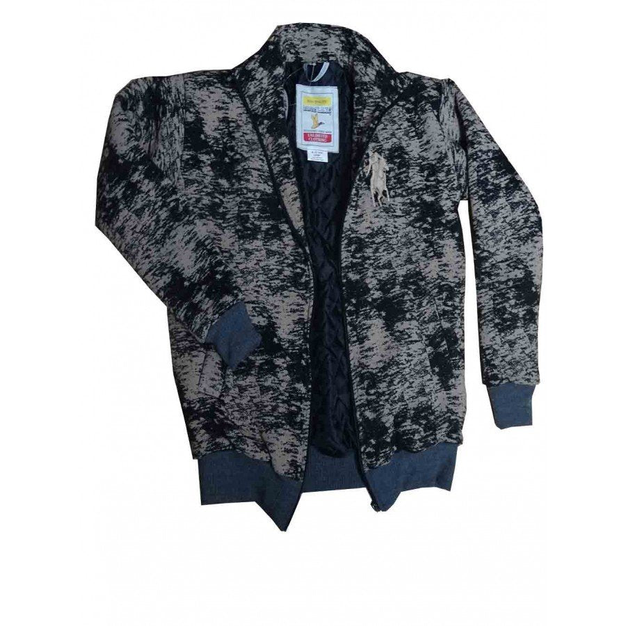 Ζακέτα κόμπoζέ in fashion με καπιτονέ βάτα βαμβακερή μπλε