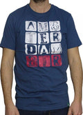 Μπλουζάκι  μπλε T-shirt μακό με σύνθεση βαμβάκι