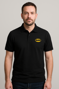 Μπλουζάκι POLO batman PRINT ACME βαμβάκι 100% μαυρο