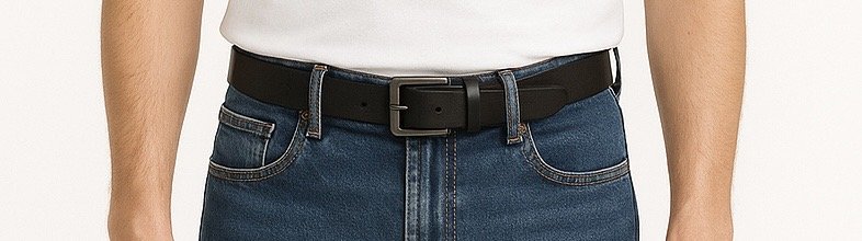 Ζώνη ανδρική Μαύρη φάρδος 3 εκατοστά