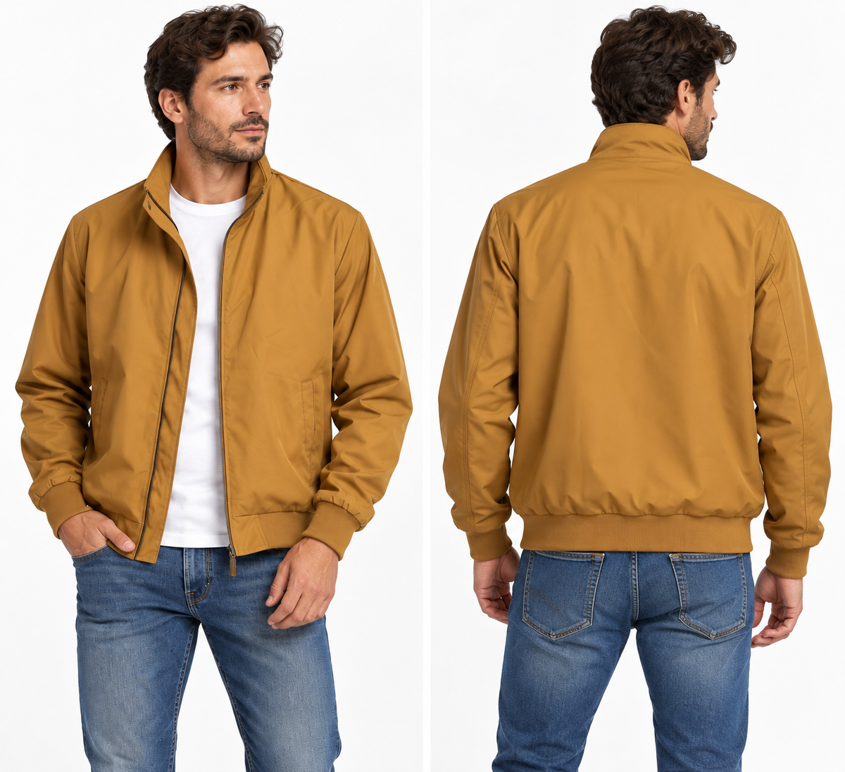 Μπουφάν Luciano Faketti bomber Μπέζ χρυσαφή