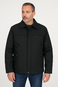 Μπουφάν jacket κλασικο μαυρο με επένδυση γούνα