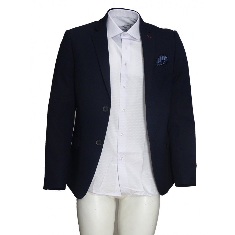 Σακάκι fashion Τερυλέν 85%-Ραιγιόν 15% μπλε