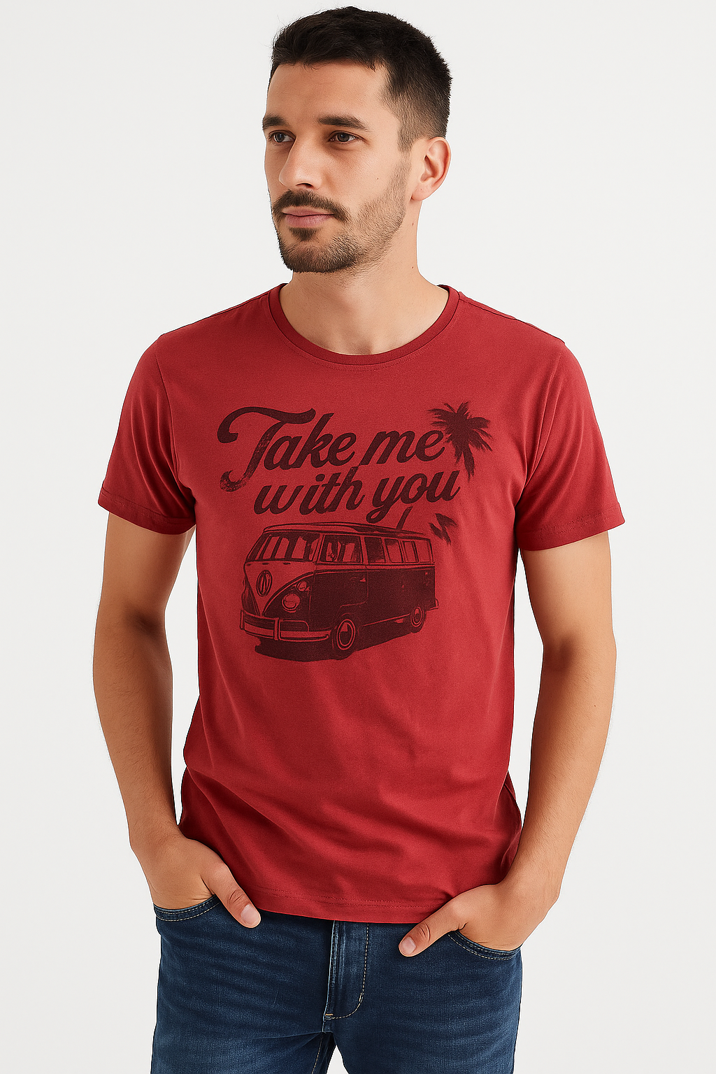 Μπλούζα Luciano Faketti T-Shirt τύπωμα βαμβακερό Φλάμα σε χρώμα φούξια