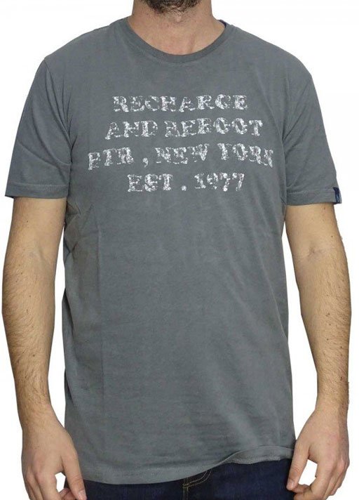 Μπλουζάκι t-shirt μακό βαμβακερό  peach finish ελεφαντί