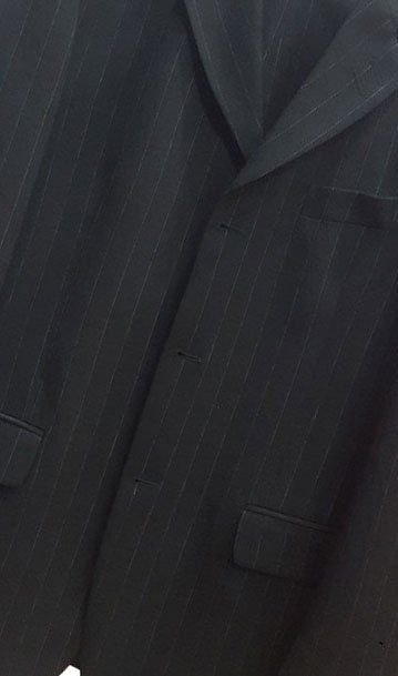 Κουστούμι made in italy lana 60% pol 40% rige ανθρακί
