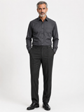 Παντελόνι Luciano Faketti Mens Figure  wool  riga μαυρο