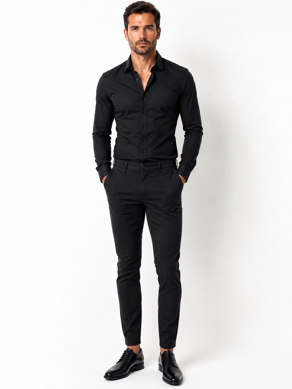 Παντελόνι chino Ελαστικό στενή γραμμή SLIM FIT Μελιτζανί Μπλε
