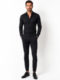 Παντελόνι chino Ελαστικό στενή γραμμή SLIM FIT Μελιτζανί Μπλε