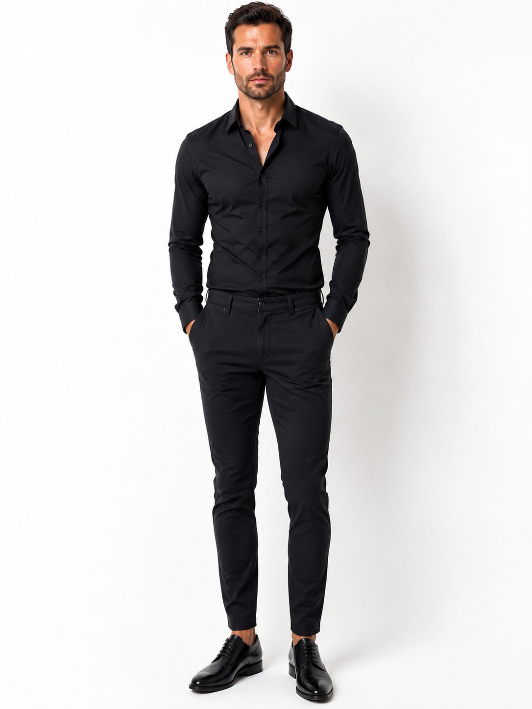 Παντελόνι chino Ελαστικό στενή γραμμή SLIM FIT Μελιτζανί Μπλε
