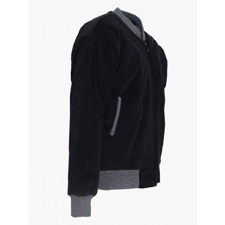Μπουφάν Blue Lake BOMBER suet black μαυρο
