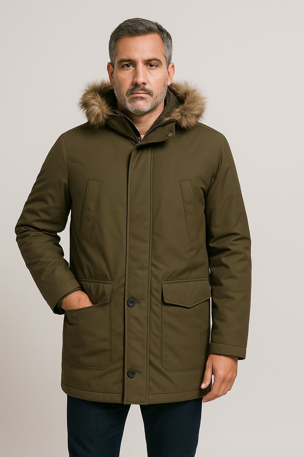 Μπουφάν JACKET Ανδρικo in fashion Μπέζ