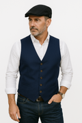 Γιλέκο Luciano Faketti in fashion  μπλε