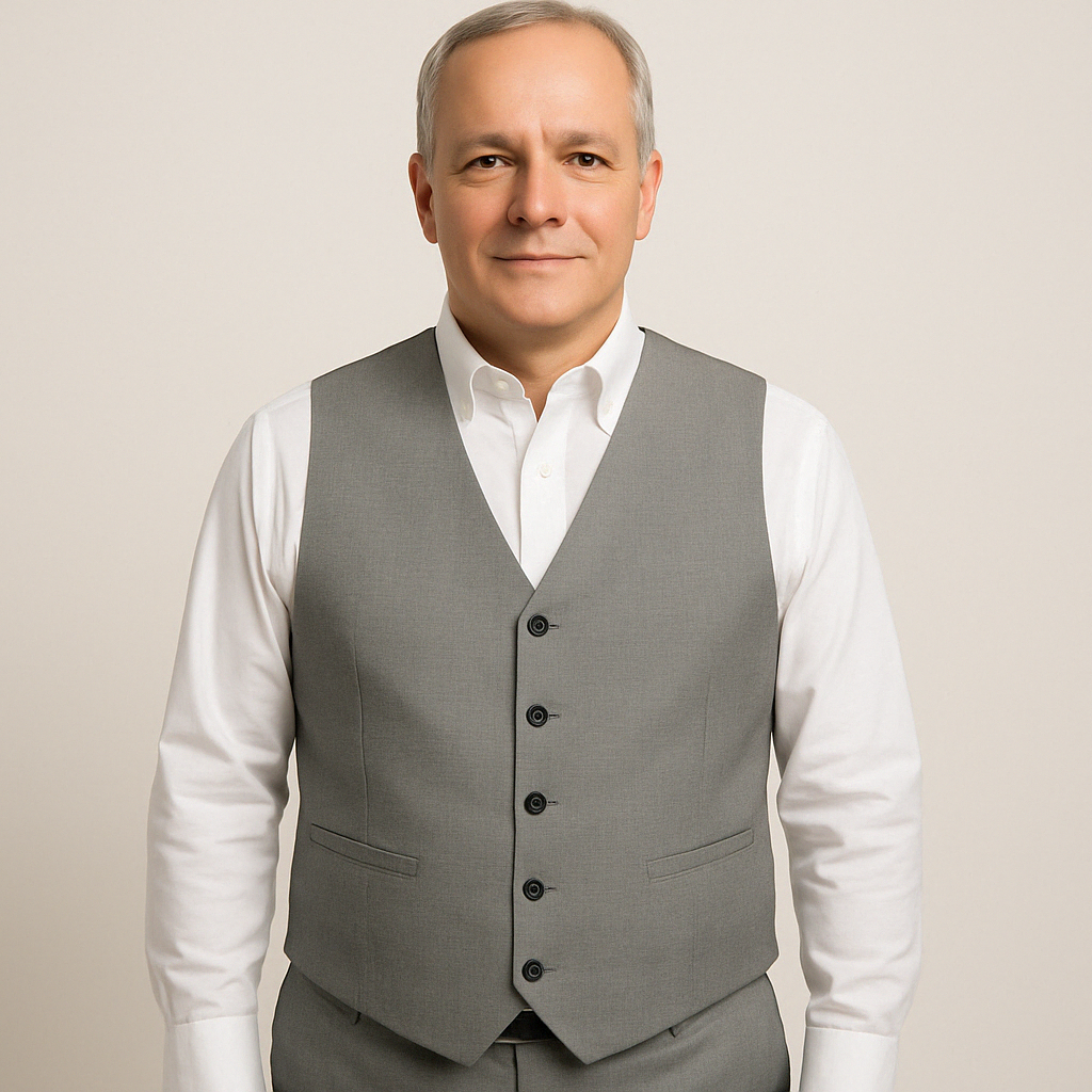 Γιλέκο Luciano Faketti in fashion γκρι