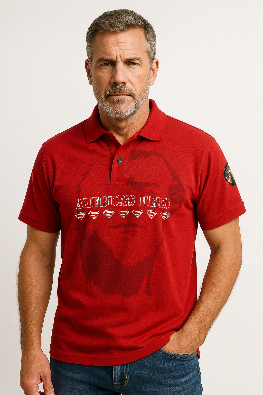 Μπλουζάκι POLO PRINT ACME Κόκκινο