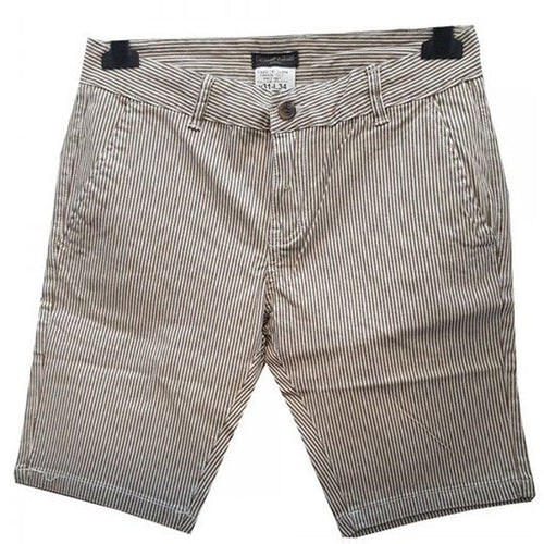Βερμούδα CHINOS ριγέ μπεζ