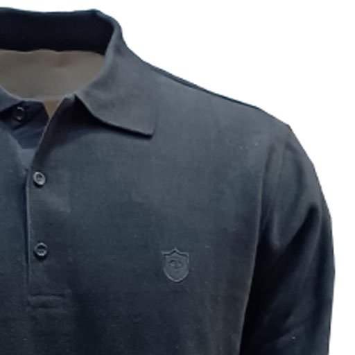 Μπλούζα polo βαμβακερή in fashion Μαύρη
