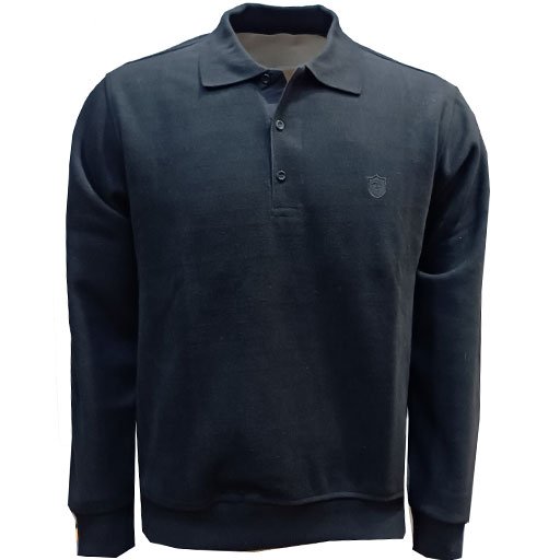 Μπλούζα polo βαμβακερή in fashion Μαύρη