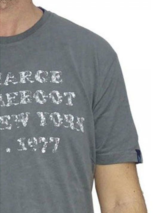 Μπλουζάκι t-shirt μακό βαμβακερό  peach finish ελεφαντί