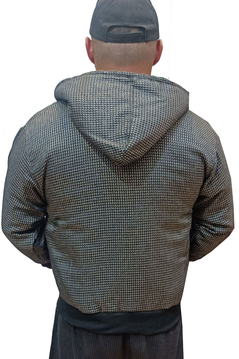 Μπουφάν Ζακέτα jacket BLUE LAKE με υαλοβάμβακα με κουκούλα μαυρο γκρι