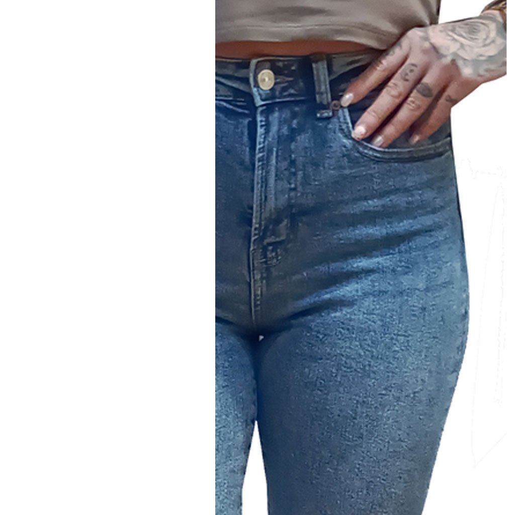 Παντελόνι τζιν jean ελαστικο ψιλοκαβαλο stone wash Luciano Faketti indico μπλε